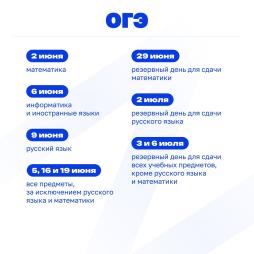 Расписание ОГЭ 2026